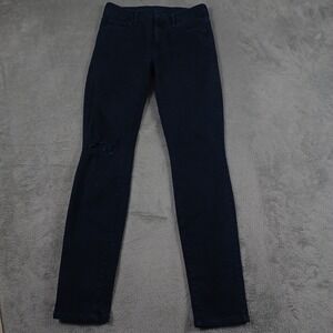 Mother Jeans Womens 26 Blue Denim High Waist Looker‎ Distressed Dark Wash